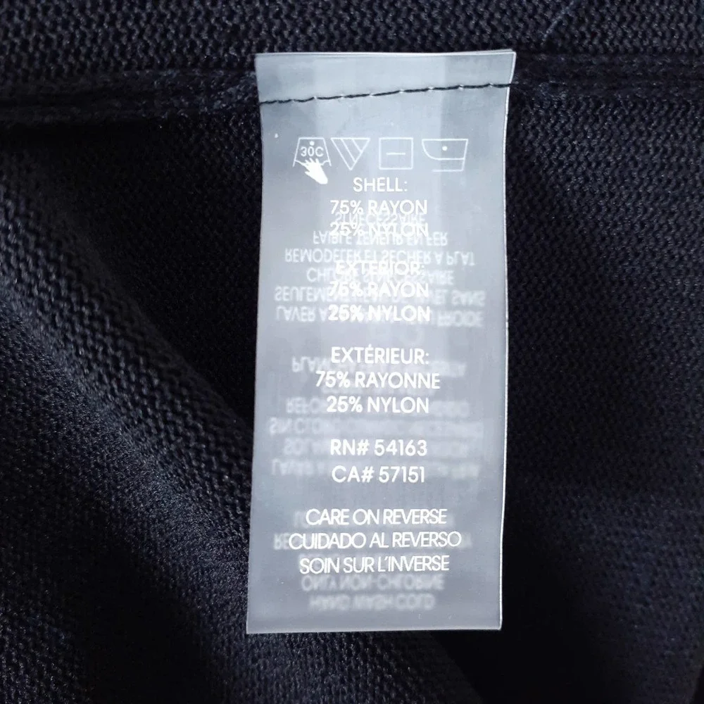 Calvin Klein Knit Dress PL Ruffle Sleeve Black 318 - Picture 6 of 7